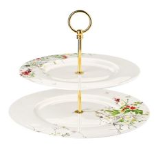 ROSENTHAL - Brillance Fleurs Sauvages - Etagere 2 laags, 28&33cm