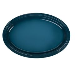 LE CREUSET - Aardewerk - Ovale serveerschaal 46cm Deep Teal