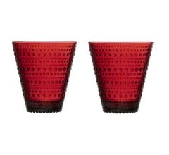 IITTALA - Kastehelmi - Glas 0,30l set/2 cranberry