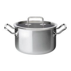 SPRING - Brigade Basic - Kookpan hoog met glasdeksel 24cm 6,50l