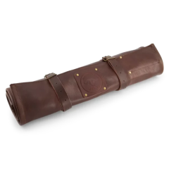 WITLOFT - Buffalo Collection - Foudraal voor 5 messen Chocolat Buffelleer