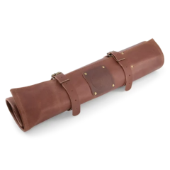 WITLOFT - Buffalo Collection - Foudraal voor 5 messen Cognac Buffelleer