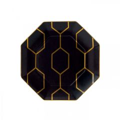 WEDGWOOD - Gio Gold - Onderbord 33cm achthoekig Charcoal