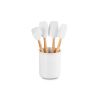LE CREUSET - Holly Collection - Lepelpot met spatels 5-dlg Wit