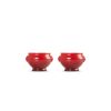 LE CREUSET - Aardewerk - Soepkom 0,60l Kersenrood Set/2