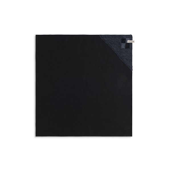 KNIT FACTORY - Keukentextiel - Theedoek Grote Blok Zwart/Granit