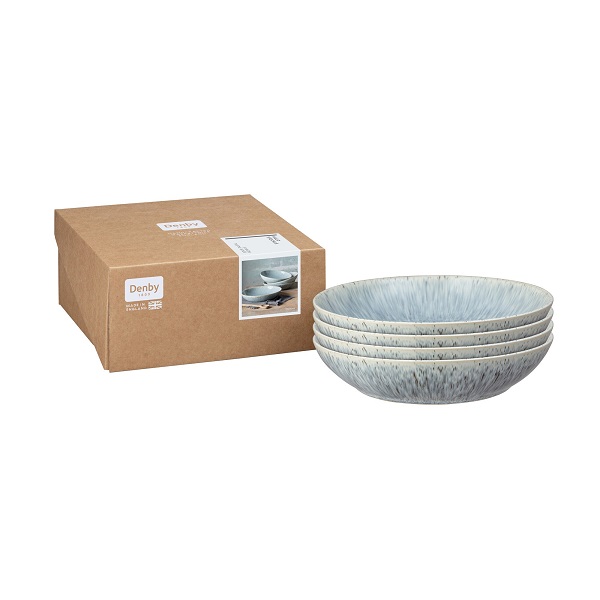 Denby Halo Speckle Pastabord Set van 4