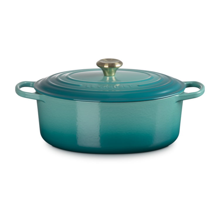 LE CREUSET - Signature - Braadpan ovaal 31cm 6,30l Bleu Riviera