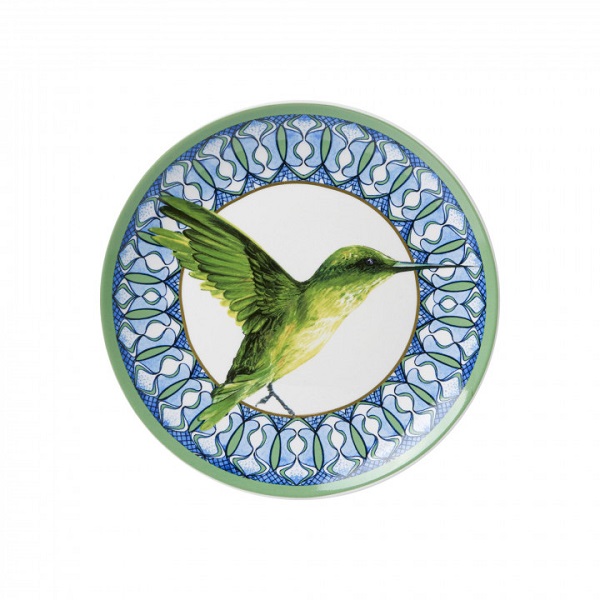 Wandbord Mandala Kolibrie | Heinen Delfts Blauw | Souvenir
