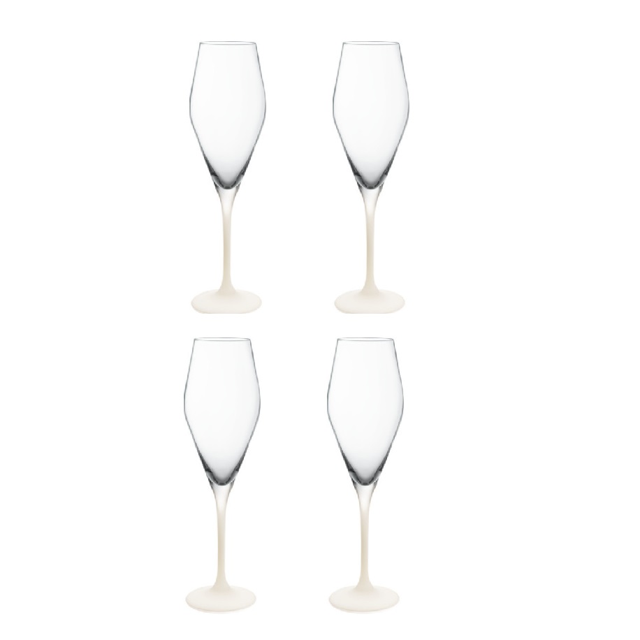 VILLEROY & BOCH  Manufacture Rock Blanc - Champagneglas 0,26l Set/4