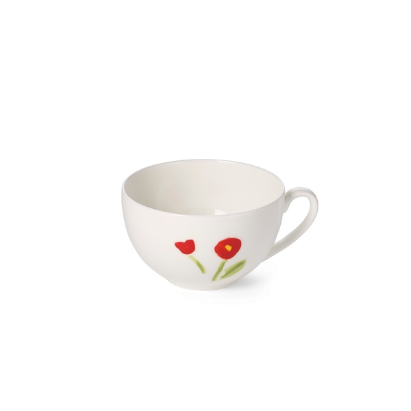 DIBBERN - Impression Red Flower Classic - Koffie/Theekop rond 0,25l