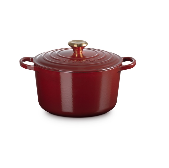 Le Creuset - Braadpan Stoofpan - Soeppan - Hoog - Geëmailleerd Gietijzer - Kleur: Rhone - 5 Liter - 24cm