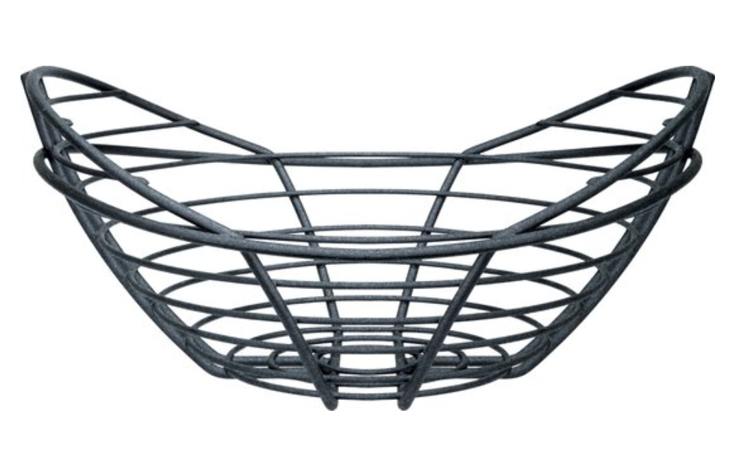 POINT-VIRGULE - Fruitmand - Mand 31x28x14cm grijs zwart