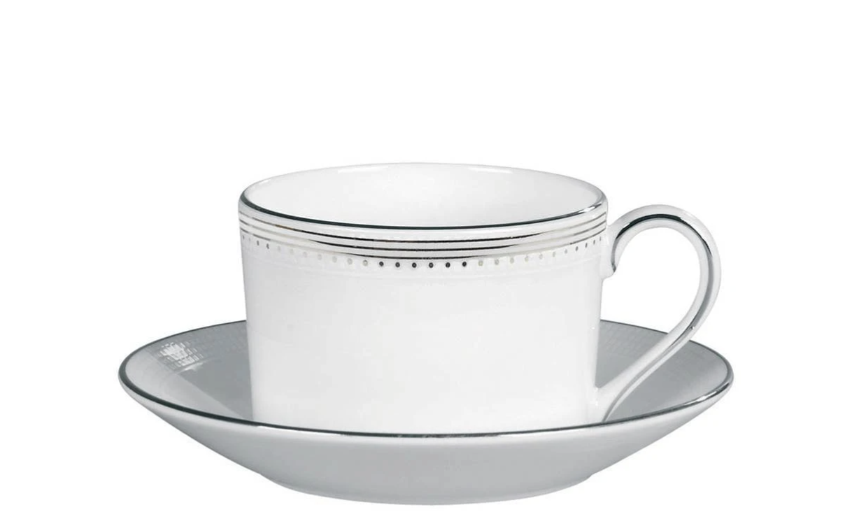 WEDGWOOD - Vera Wang - Grosgrain - Theekop&schotel 0,15l
