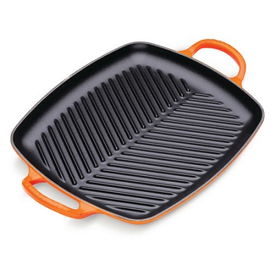 LE CREUSET - Signature - Grill 2 grepen 30cm Oranjerood