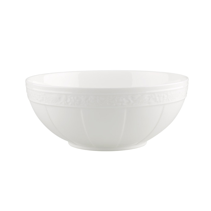 VILLEROY & BOCH - White Pearl - Slaschaal rond 24cm (2)