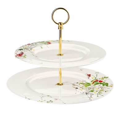 ROSENTHAL - Brillance Fleurs Sauvages - Etagere 2 laags, 20/26cm