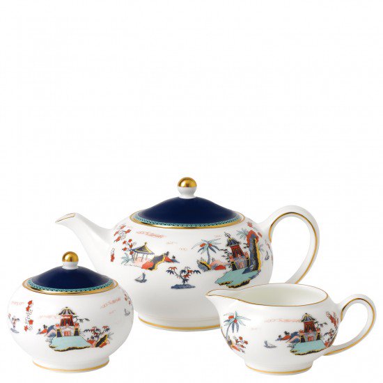 WEDGWOOD - Wonderlust - Teapot, Sugar & Cream Set