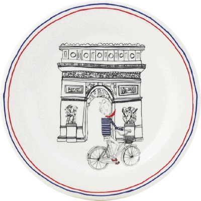 GIEN FRANCE - Ca C'est Paris - Gebakbordje Arc de Triomphe Zwart