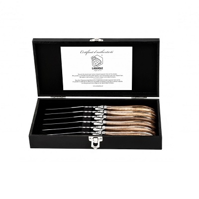 STYLE DE VIE - Laguiole Luxury Line - Steakmes s/6 in kistje Olijfhout STYLE DE VIE - Laguiole Luxury Line - Steakmes s/6 in kistje Olijfhout