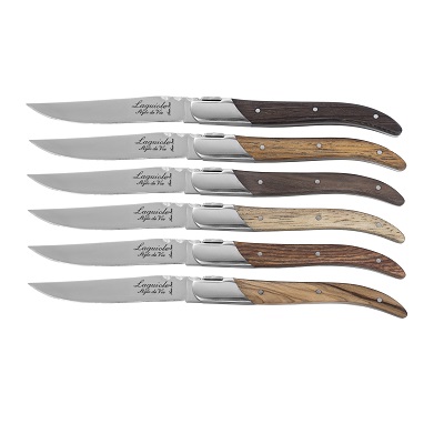 STYLE DE VIE - Laguiole Luxury Line - Steakmes s/6 in kistje mix hout STYLE DE VIE - Laguiole Luxury Line - Steakmes s/6 in kistje mix hout