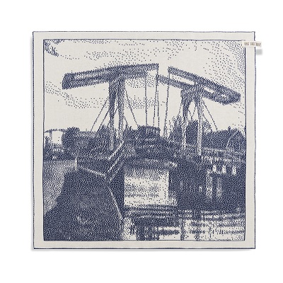 KNIT FACTORY - Keukentextiel - Keukendoek Brug Ecru/Jeans