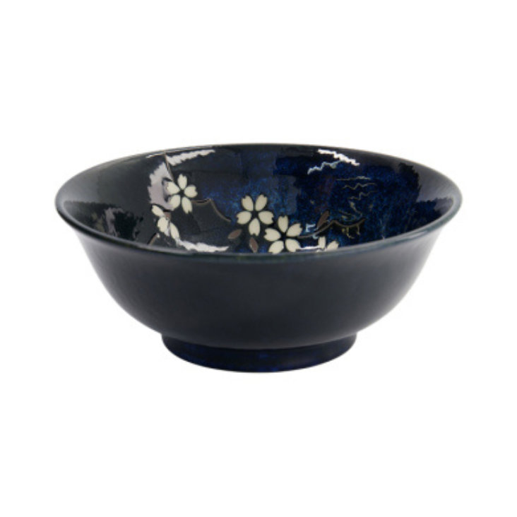 TOKYO - Cobalt Blue Sakura - Ramen Bowl 20,5x8cm 1,20l