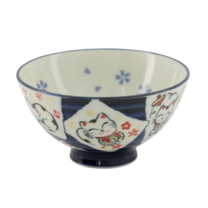 TOKYO - Kawaii - Rijstkom 0,30l 11cm Cat Neko Blue